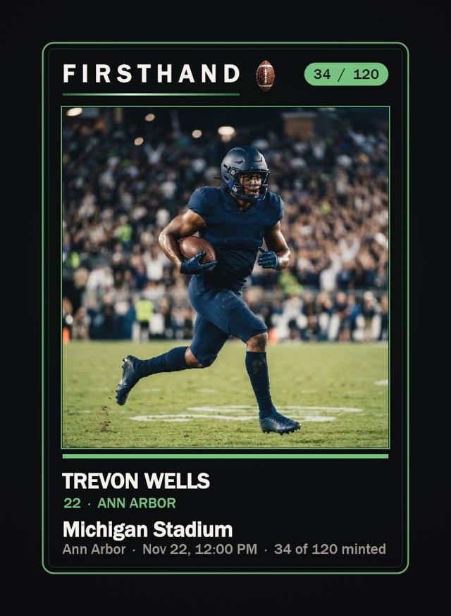 College card — Michigan Stadium
