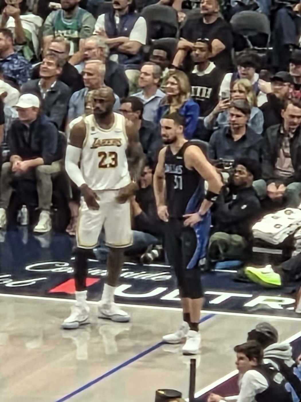 The raw photo, shot from the stands
